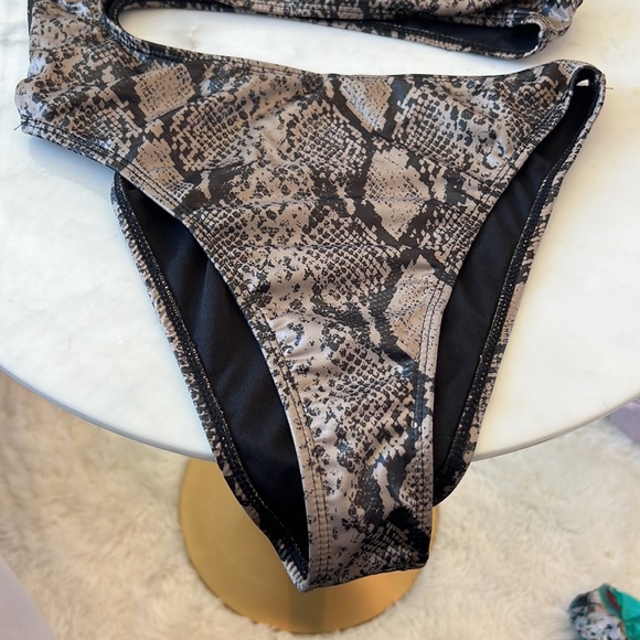Snakeskin One Piece Bathing Suit (Small) - Picture 2 of 3
